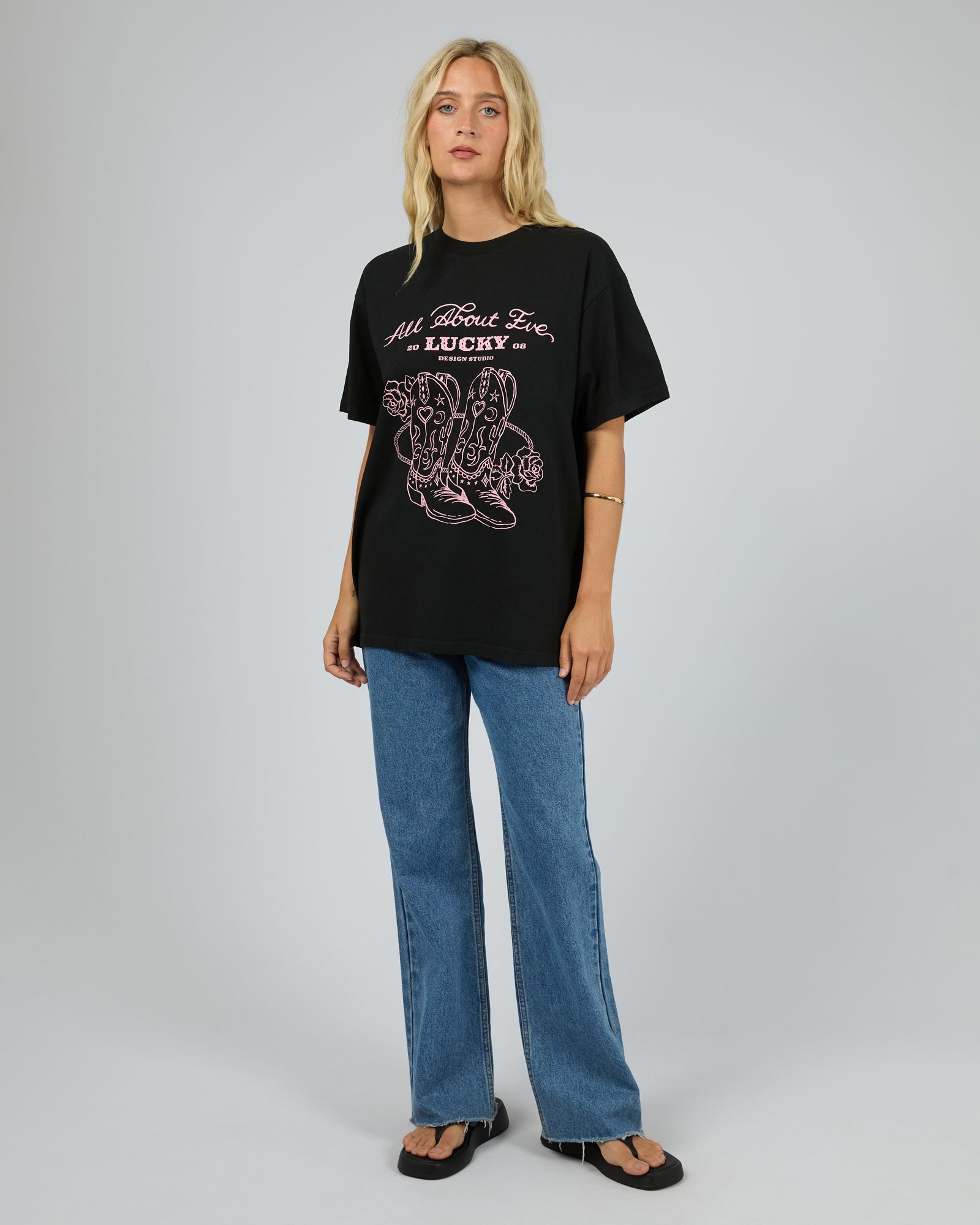 All About Eve Rodeo Relaxed Tee - Washed Black