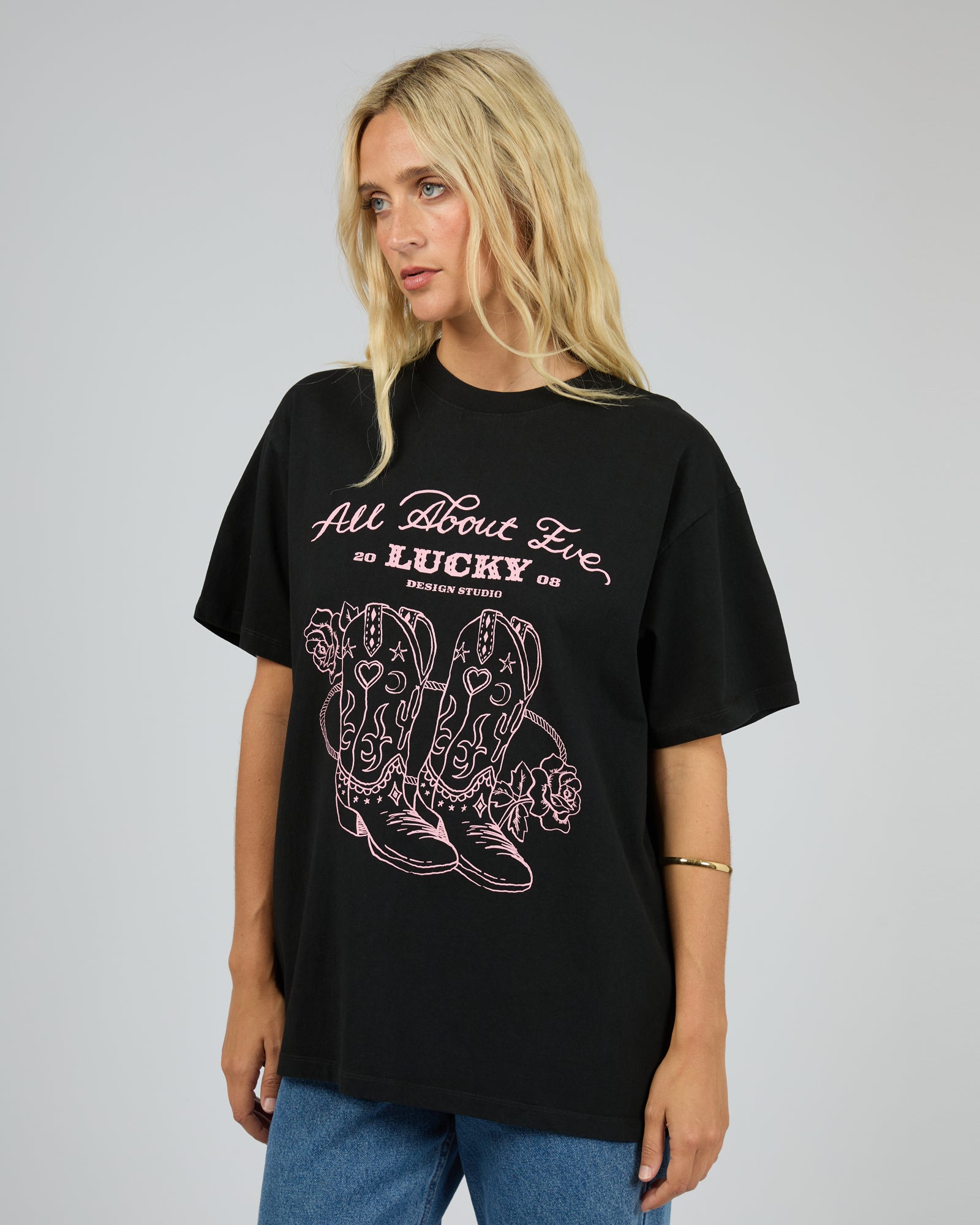 All About Eve Rodeo Relaxed Tee - Washed Black