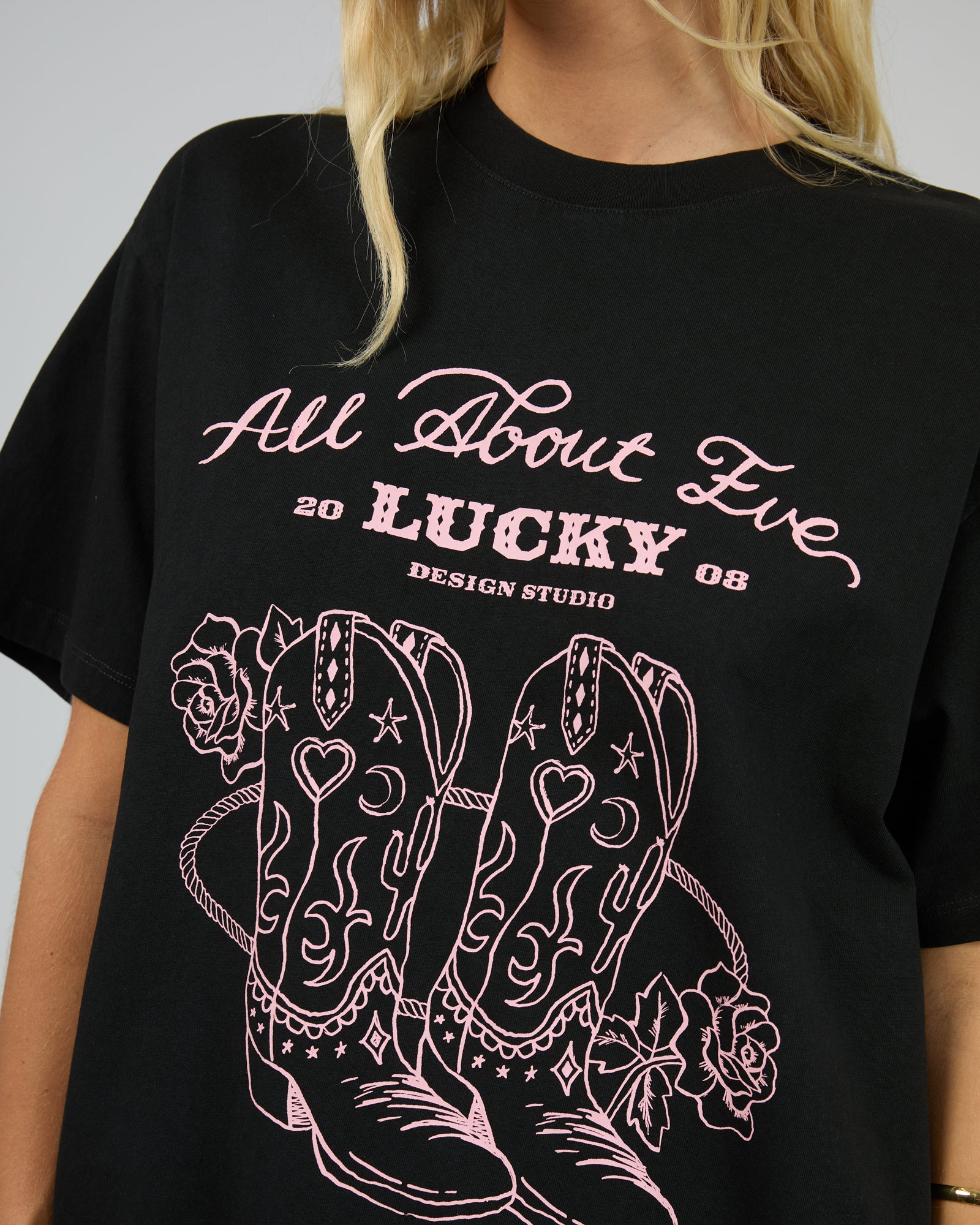 All About Eve Rodeo Relaxed Tee - Washed Black