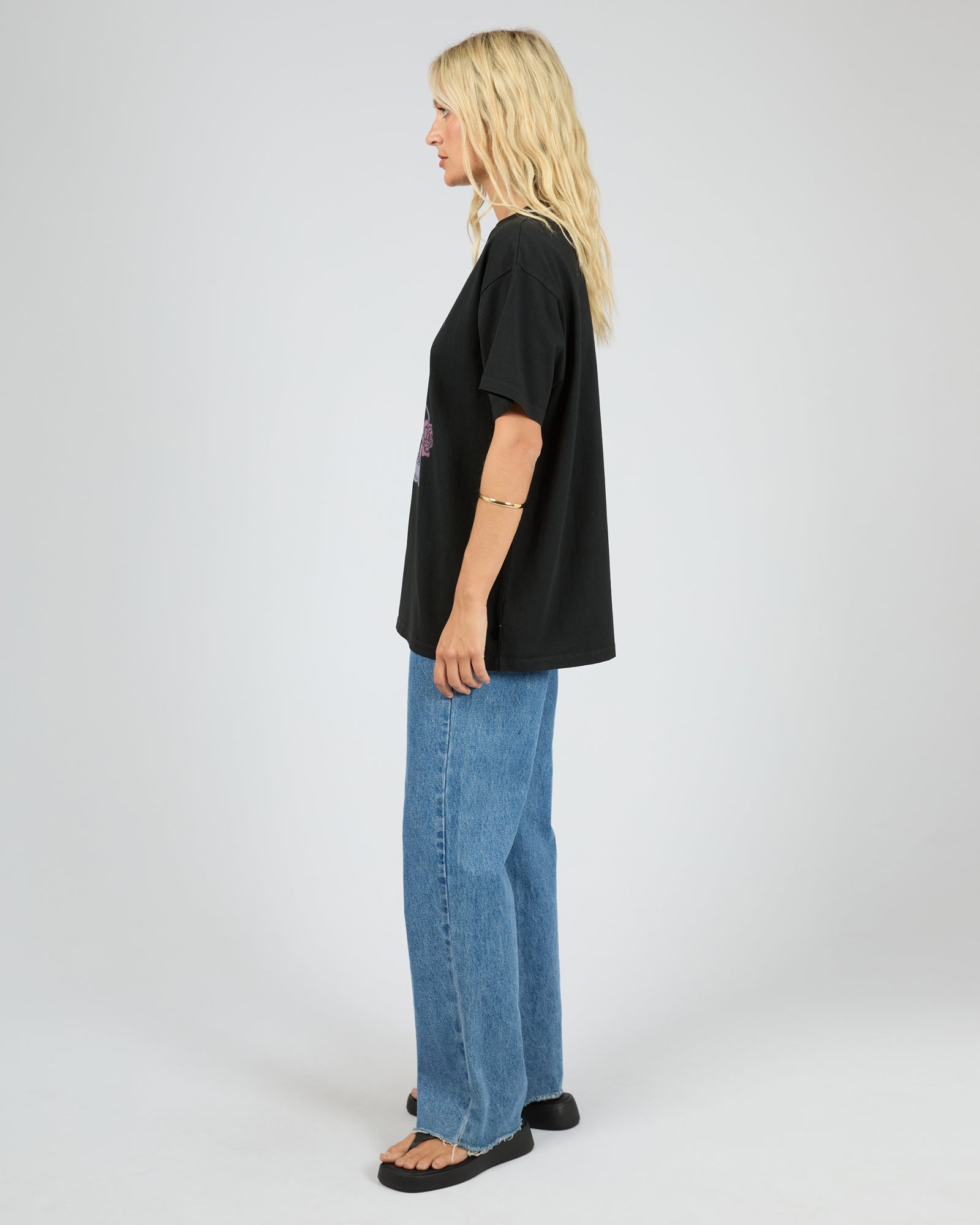 All About Eve Lucky Cowboy Relaxed Tee - Washed Black
