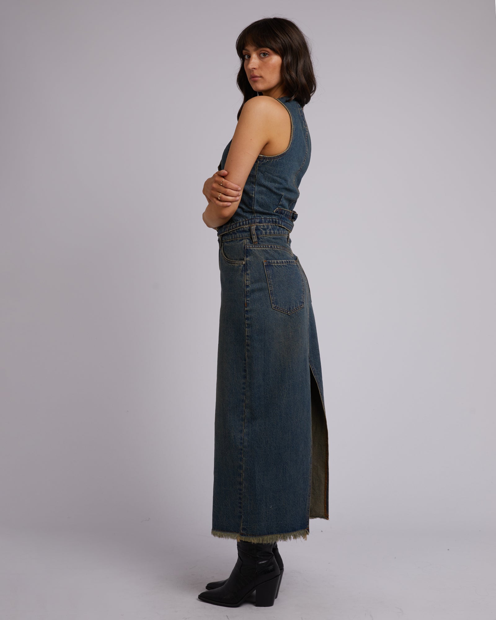 All About Eve Ray Maxi Skirt - Dirty Denim