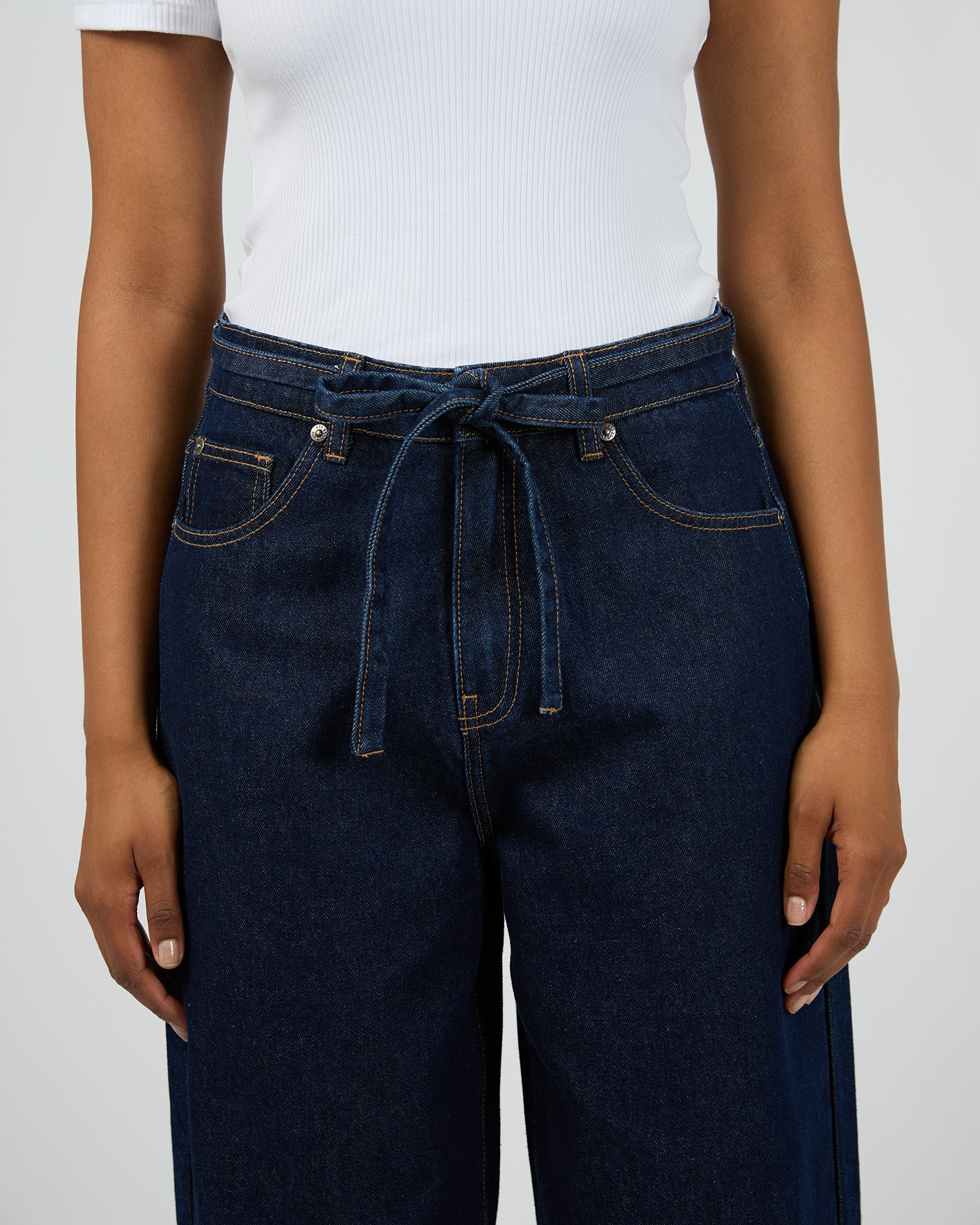 All About Eve Gia High Rise Baggy Jean - Indigo