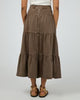 All About Eve Coco Denim Maxi Skirt - Cocoa