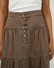 All About Eve Coco Denim Maxi Skirt - Cocoa