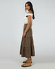 All About Eve Coco Denim Maxi Skirt - Cocoa