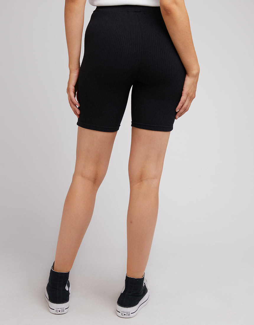 All About Eve Rib Bike Shorts - Black