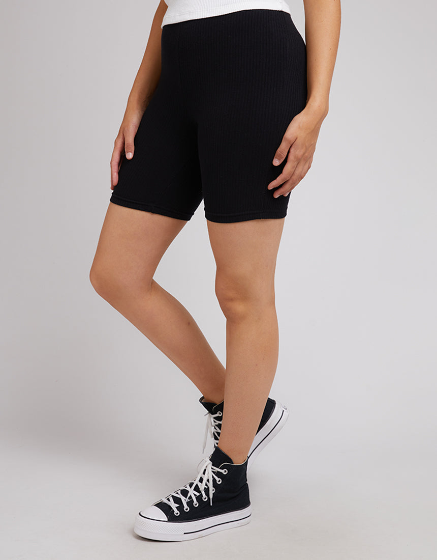 All About Eve Rib Bike Shorts - Black