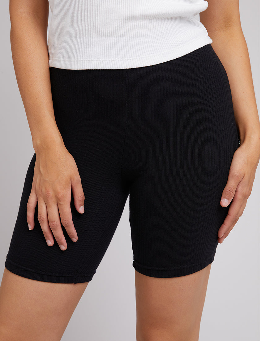 All About Eve Rib Bike Shorts - Black