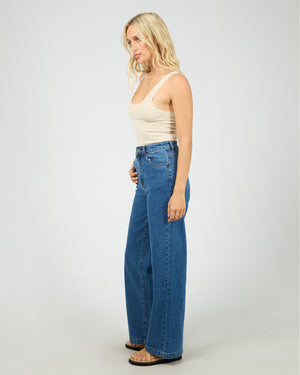 All About Eve Wash Rib Lace Tank - Vanilla