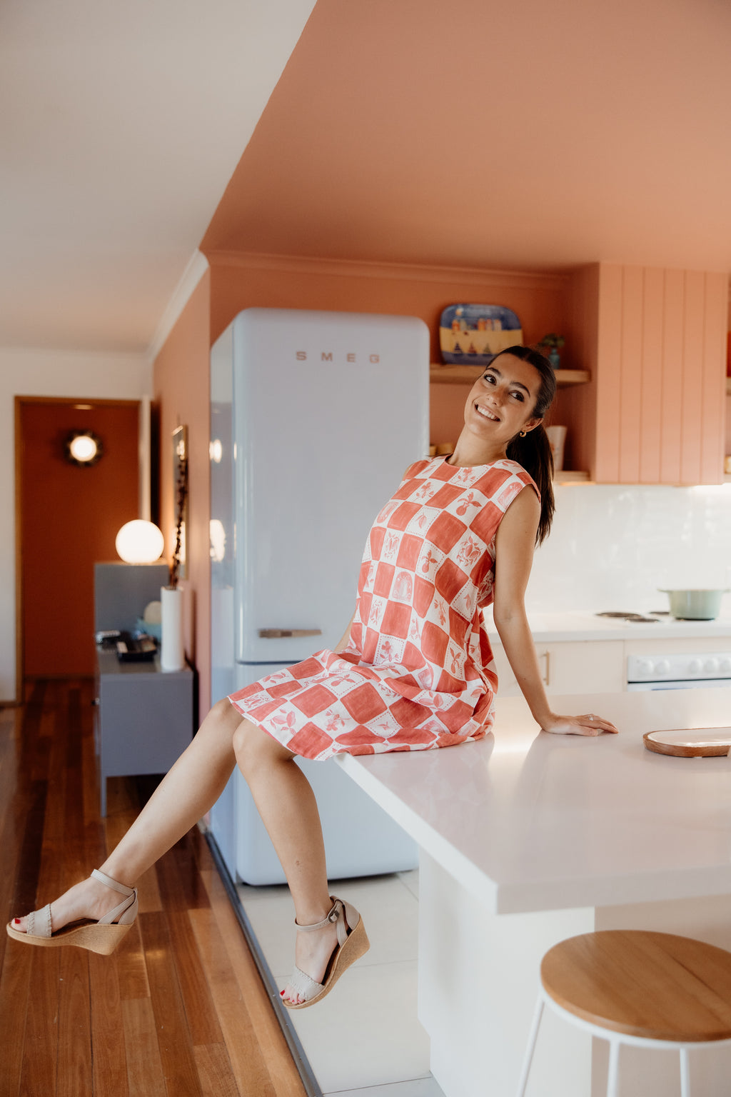 Foxwood Biarritz Dress - Crimson Print