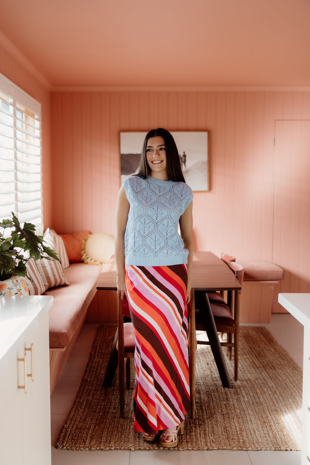 Foxwood Guava Skirt - Stripe