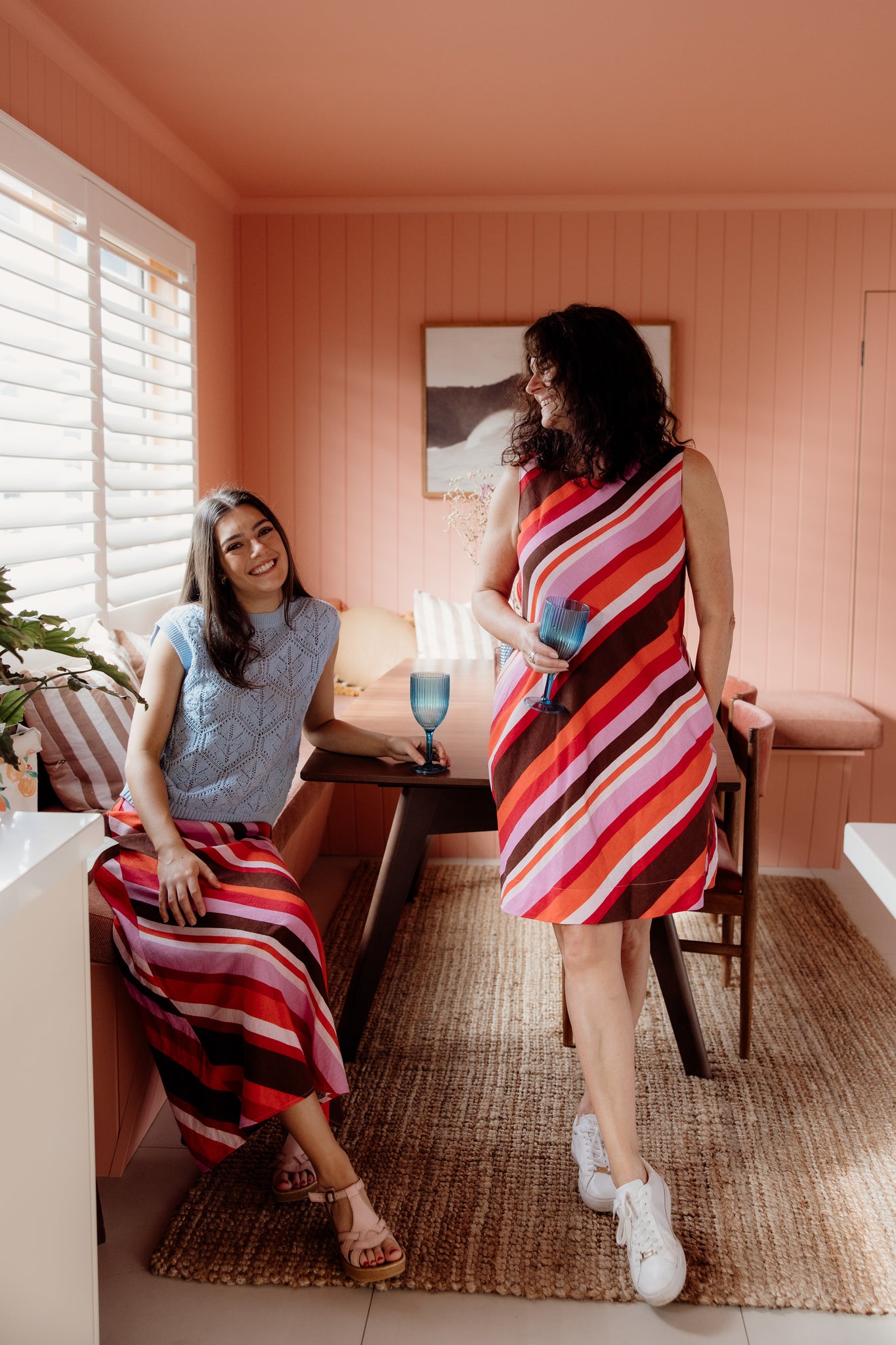 Foxwood Guava Dress - Stripe