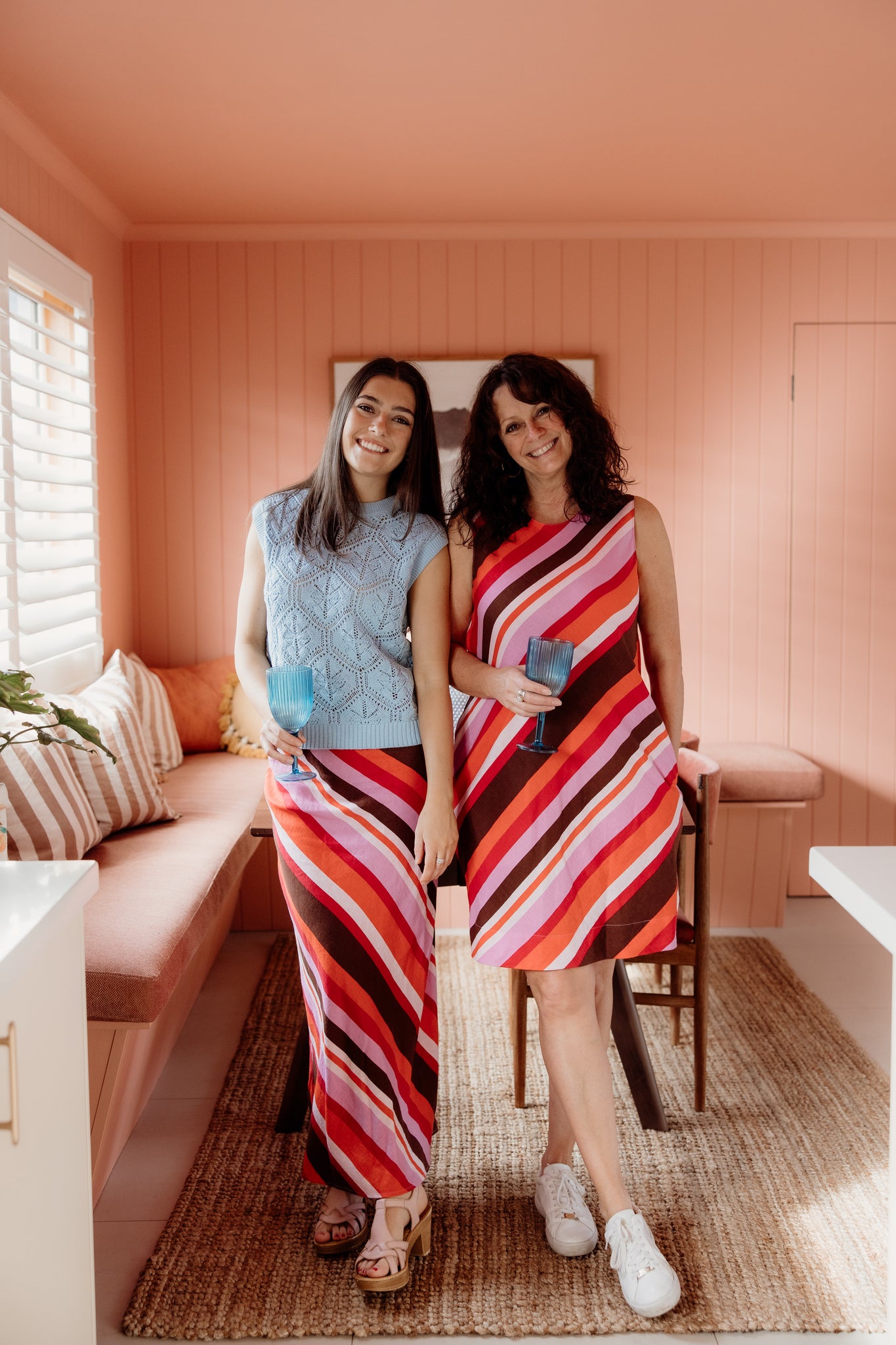 Foxwood Guava Dress - Stripe