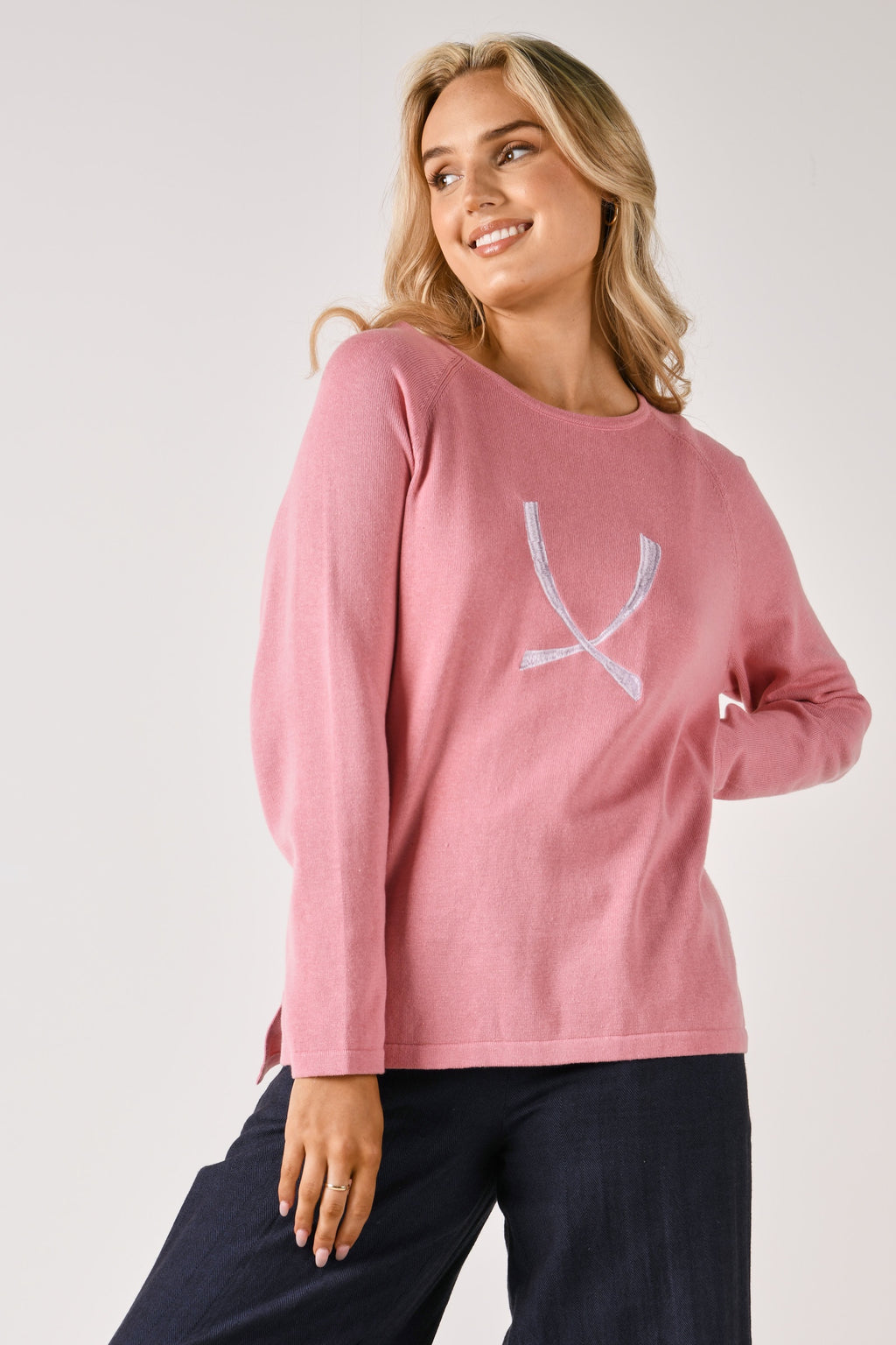 Torju Knit Embroidered Logo - Orchid