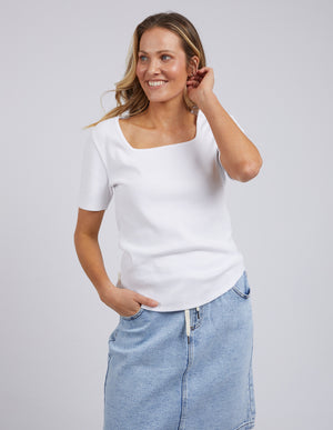 Foxwood Emmy Rib Tee - White