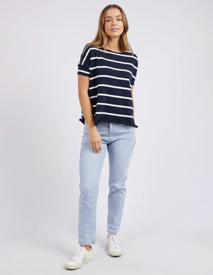 Foxwood Tahlia Stripe Tee - Navy/White