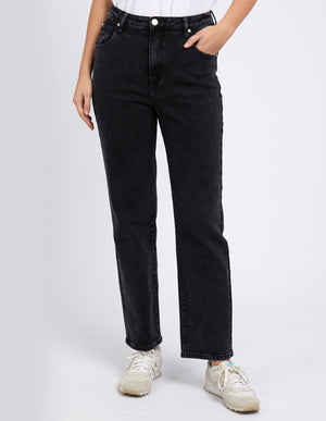 Foxwood Enmore Wide Leg Jean - Washed Black