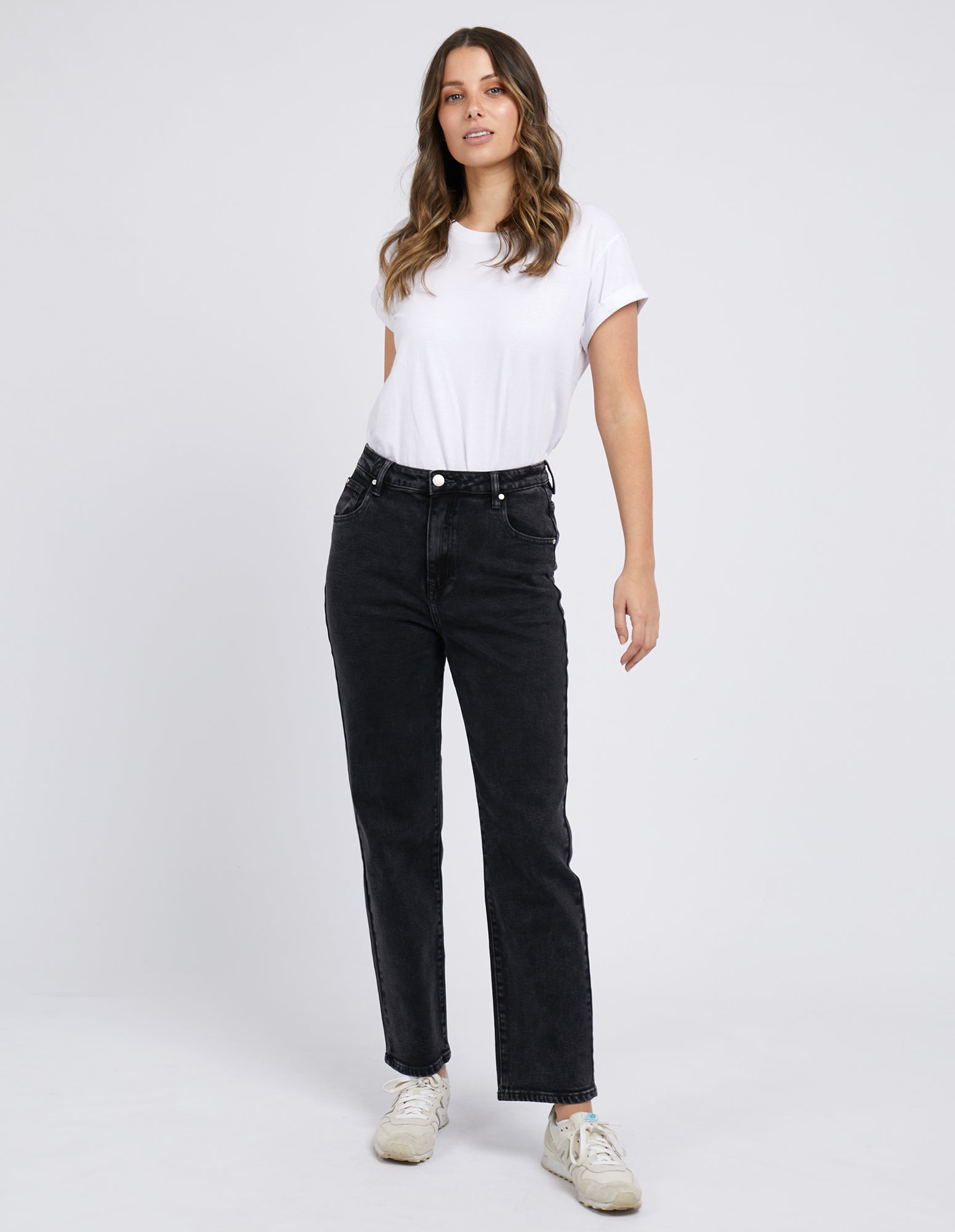 Foxwood Enmore Wide Leg Jean - Washed Black