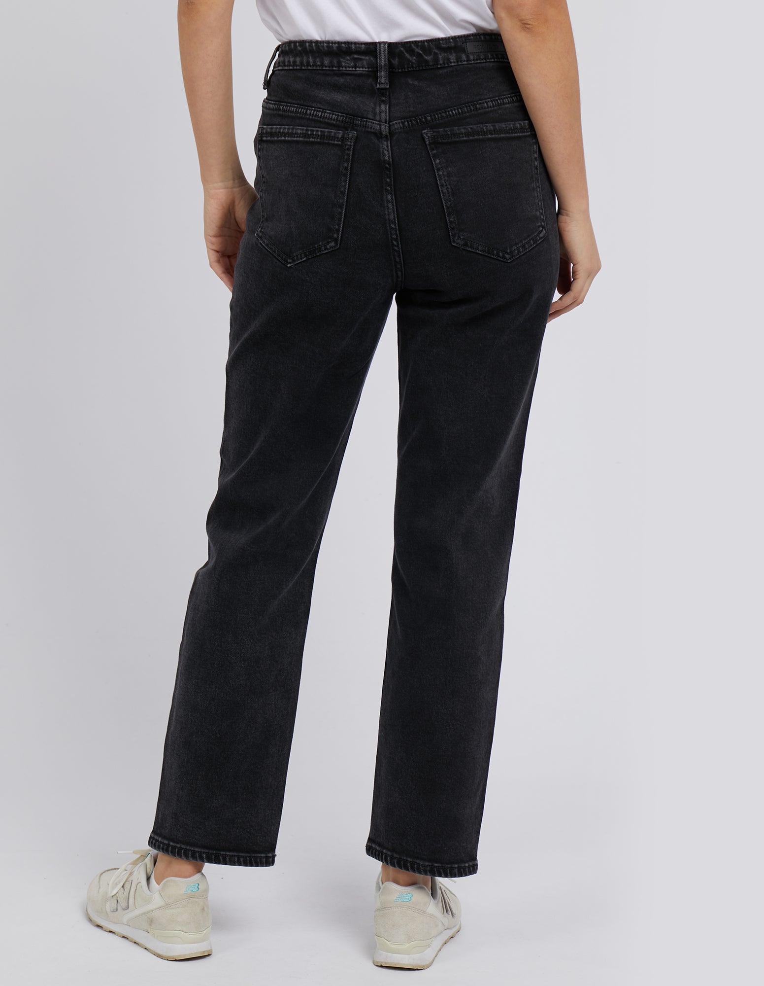 Foxwood Enmore Wide Leg Jean - Washed Black