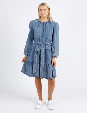 Foxwood Vada Denim Dress - Mid Blue