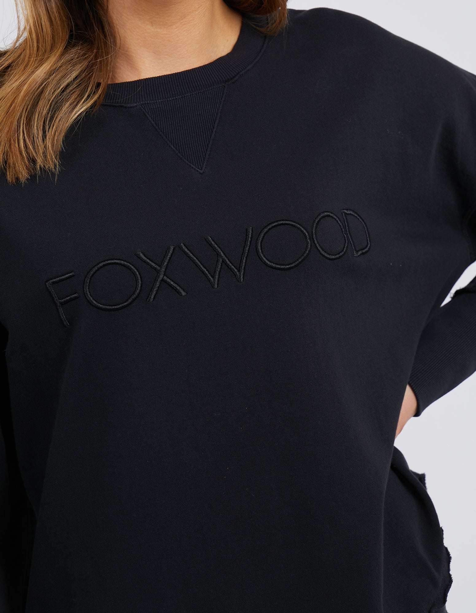 Foxwood Simplified Crew - Black on Black