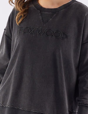 Foxwood Simplified Crew - Washed Black