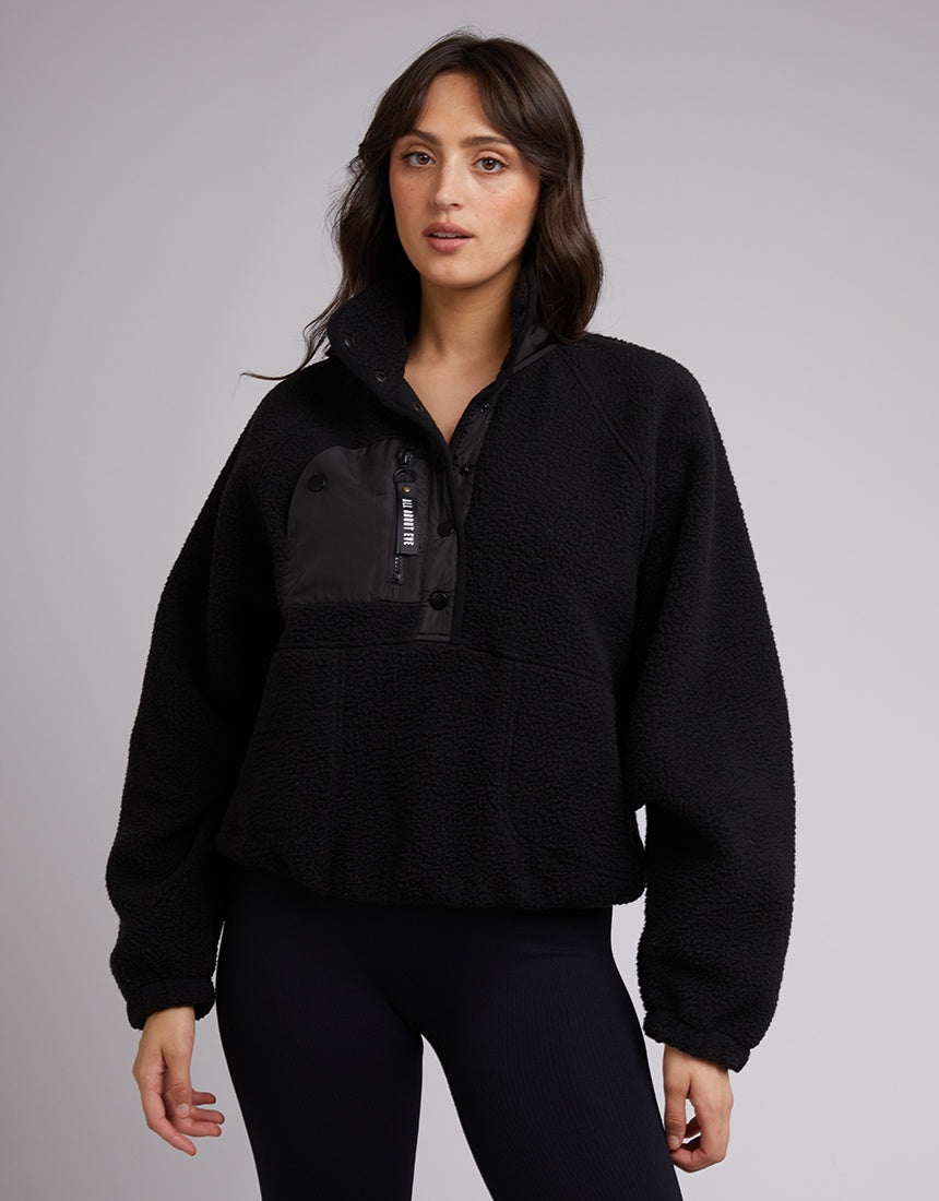 All About Eve Active Teddy 1/4 Zip - Black