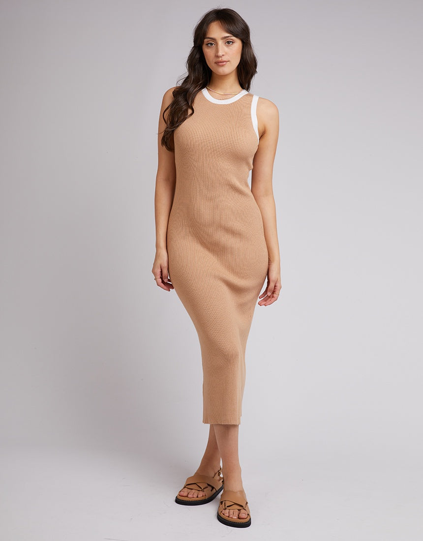 All About Eve Charlotte Midi Dress - Tan