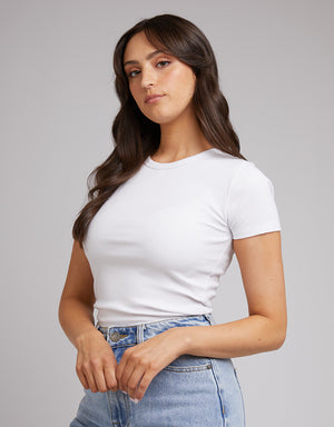 All About Eve Eve Rib Baby Tee - White